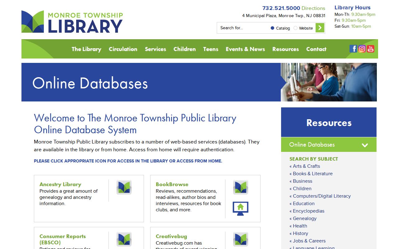 Monroe Township city directory research through the public library genealogy databases