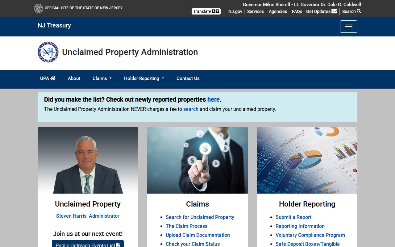 Monroe Township residents directory New Jersey unclaimed property search