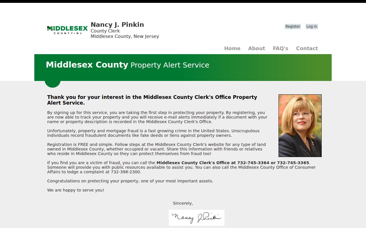 Monroe Township street directory property fraud alert